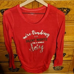 Maternity Christmas long sleeve t-shirt